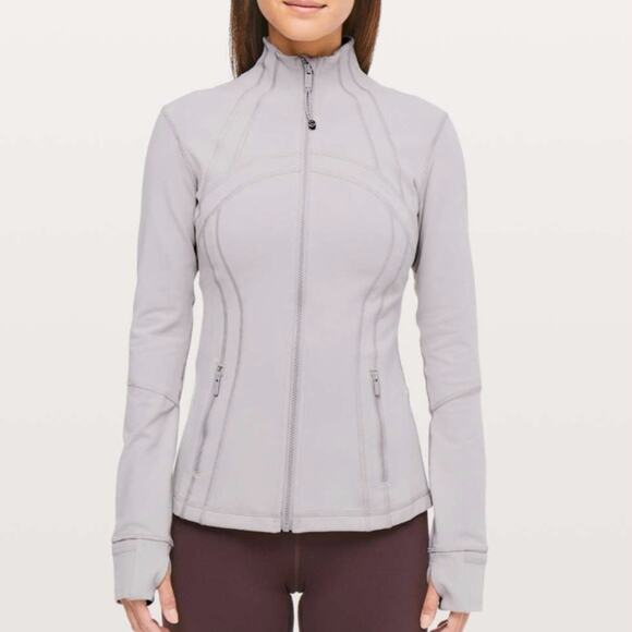 LULULEMON Dark Chrome Luon Define Jacket Full-Zip Active Body Skimming Cuffin 10 - Picture 1 of 15